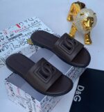 Dolce & Gabbana DG Logo Leather Slides – Signature Luxury at ArvoLuxury - Image 3