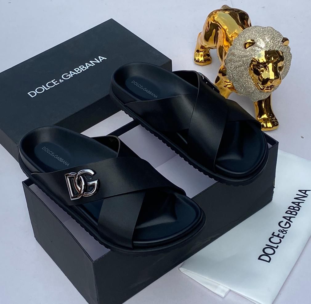 D-and-G-men Dolce & Gabbana Men’s Slides – Modern Italian Style at ArvoLuxury - Image 1