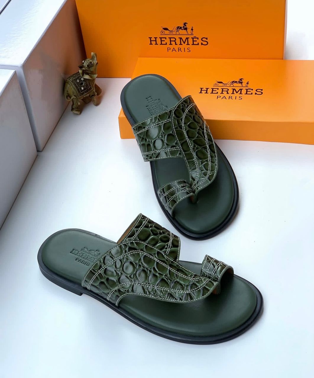 IMG_9875 Hermès leather sandals - Image 1