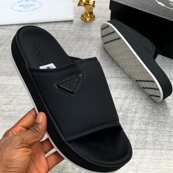 Prada Milano Black Slides | ArvoLuxury