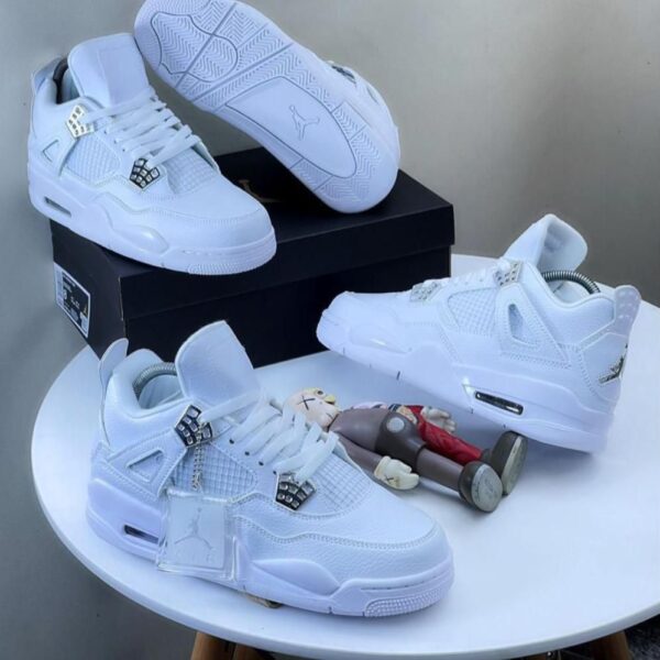 Nike Air Jordan 4 Retro “Pure Money” – White Leather | ArvoLuxury