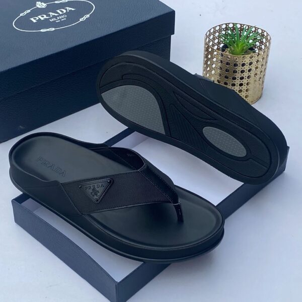 Prada Black Open-Toe Slides | ArvoLuxury