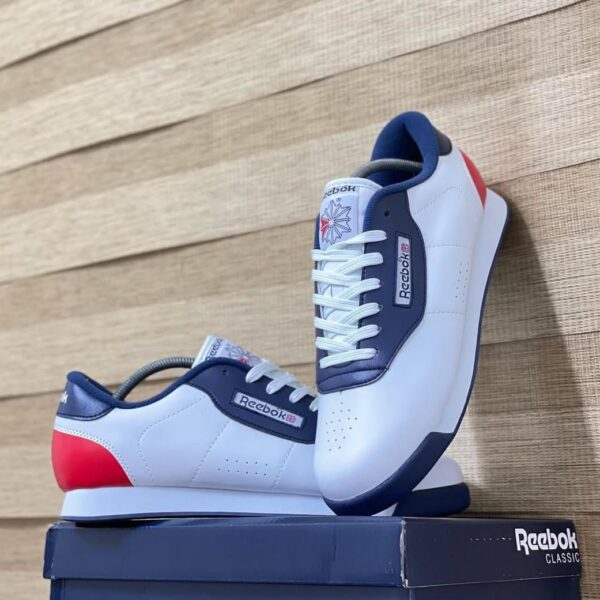 Reebok Classic Leather Sneakers – White/Navy/Red | ArvoLuxury