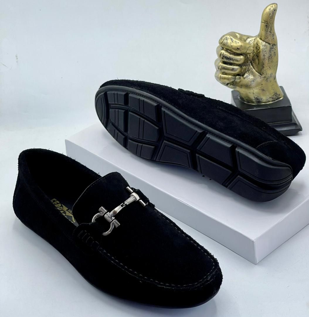 salvatore-f Salvatore Ferragamo Men’s Suede Loafers – Refined Italian Luxury at ArvoLuxury - Image 1