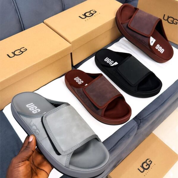 UGG Men’s Solano Slide Sandals with Nubuck Upper & Sugarcane EVA Outsole | ArvoLuxury