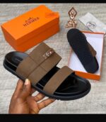 Hermes Black Men's Slide Sandals – Available at Arvoluxury - Image 2