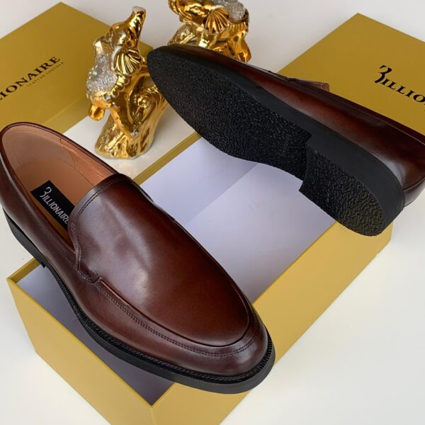 Brown Leather Billionaire Loafers  |Arvoluxury