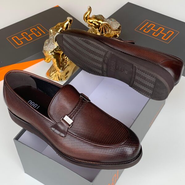 Oggi Perforated Brown Loafers  |Arvoluxury
