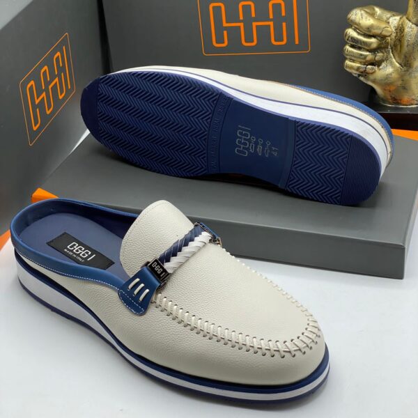 Oggi Luxury Mule with Blue Trim  |Arvoluxury