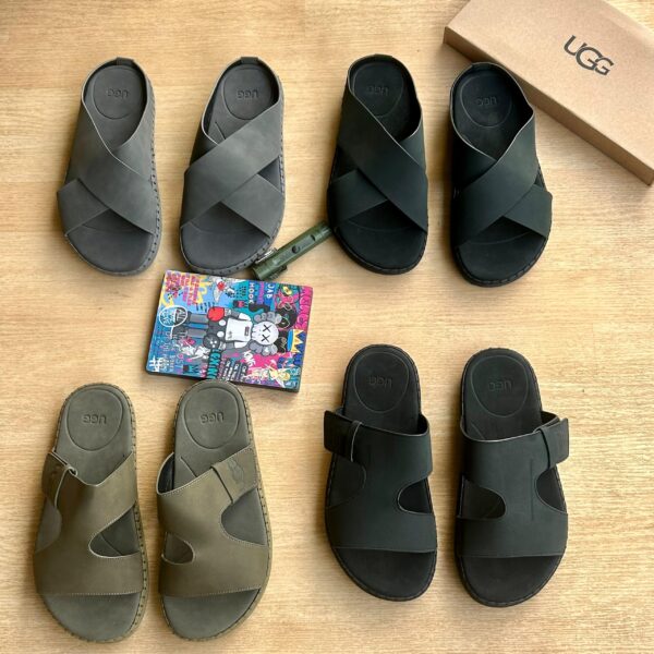 Salvatore Ferragamo Leather Slide Sandals | Arvoluxury