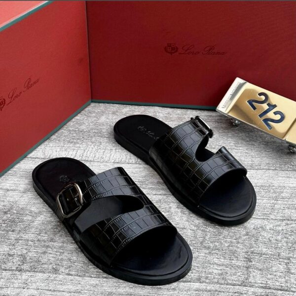 Black Buckle Strap Sandals – Available at Arvoluxury
