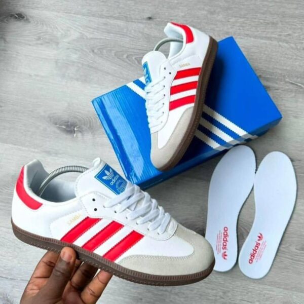 Adidas Samba OG White & Red Sneakers – Available at Arvoluxury