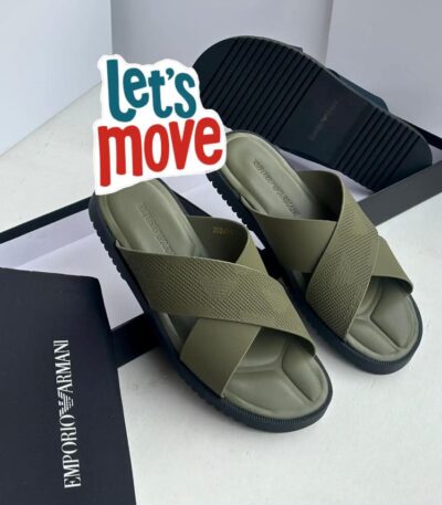 High-quality image of luxurious double strap slide sandals in beige and black, showcasing comfort and style.